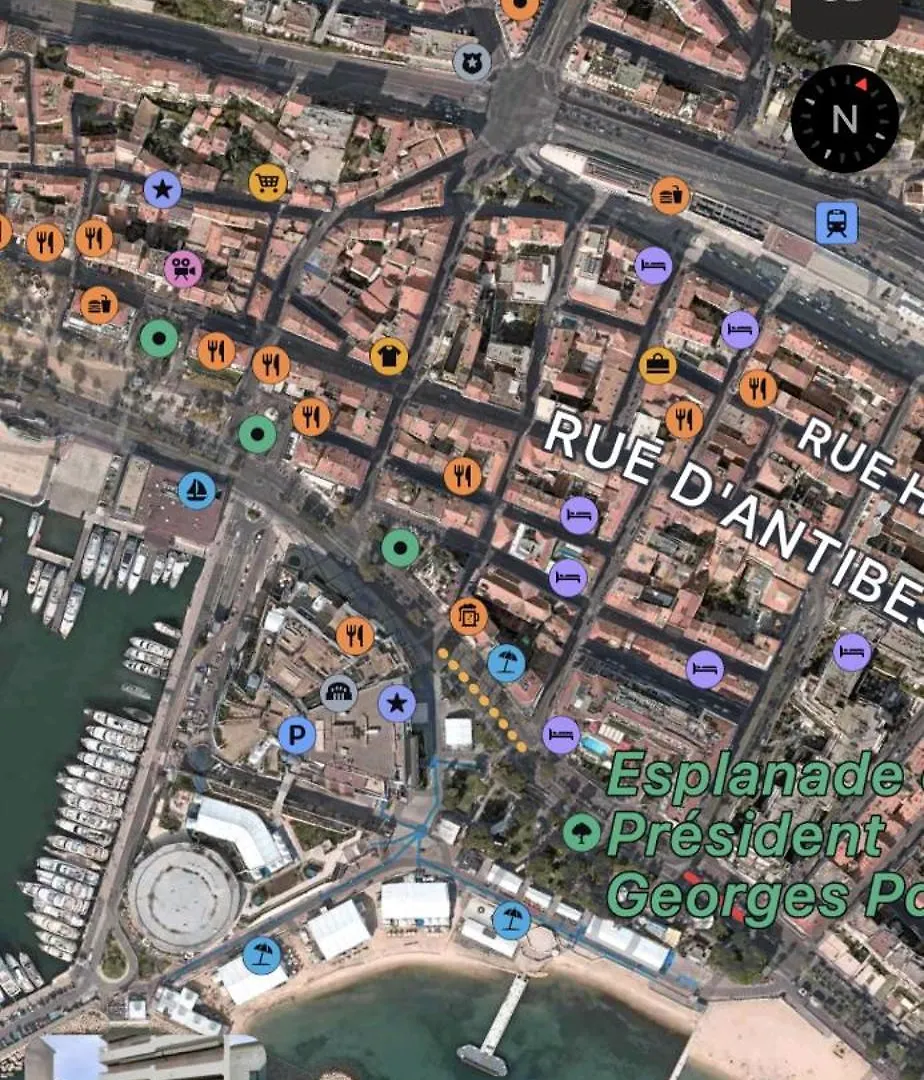 Quartier Suquet Marche Forville 4 Pers. Terrasse Κάννες 0*,  Γαλλία